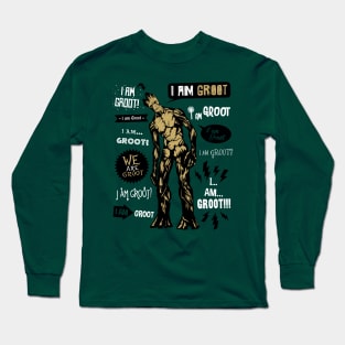 Groot Famous Quotes Long Sleeve T-Shirt